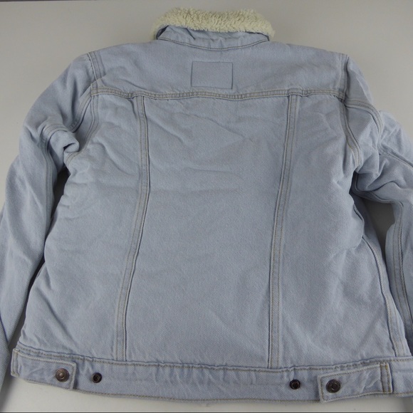 Levi’s Original Sherpa Fleece Lined Denim Jean Trucker Jacket NWT Regular Fit - Picture 13 of 13